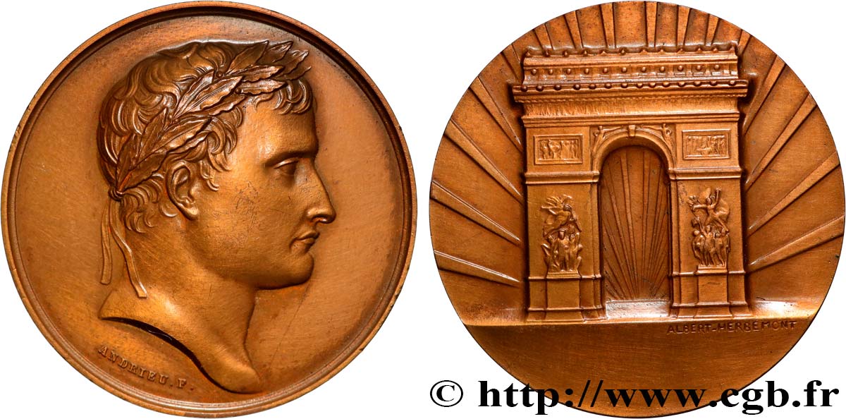 LUDWIG PHILIPP I Médaille, Arc de triomphe, refrappe fVZ