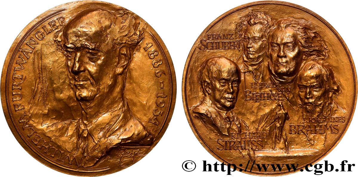 ARTISTES : MUSICIENS, PEINTRES, SCULPTEURS Médaille, Wilhelm Furtwängler VZ