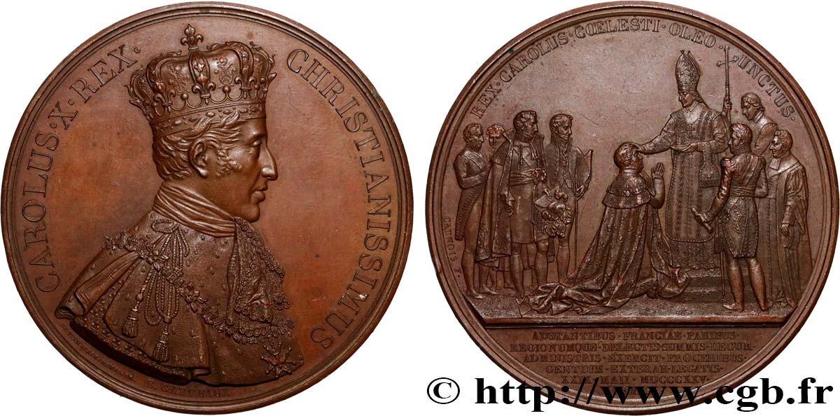 CHARLES X Médaille du Sacre AU