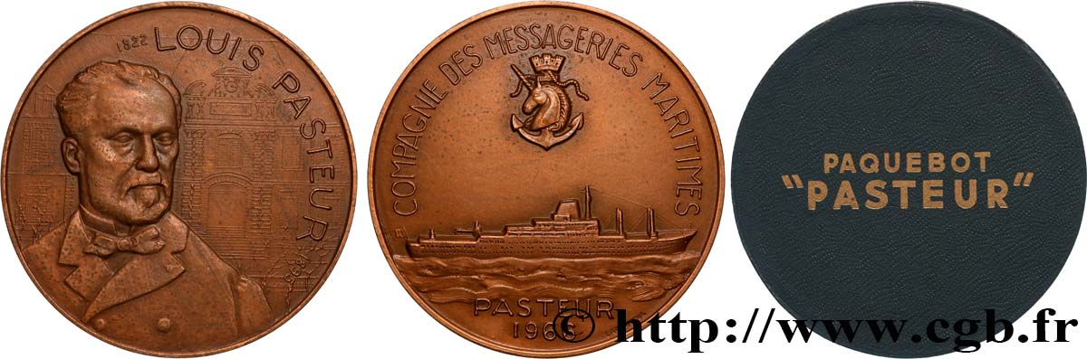 III REPUBLIC Médaille, Paquebot Pasteur AU