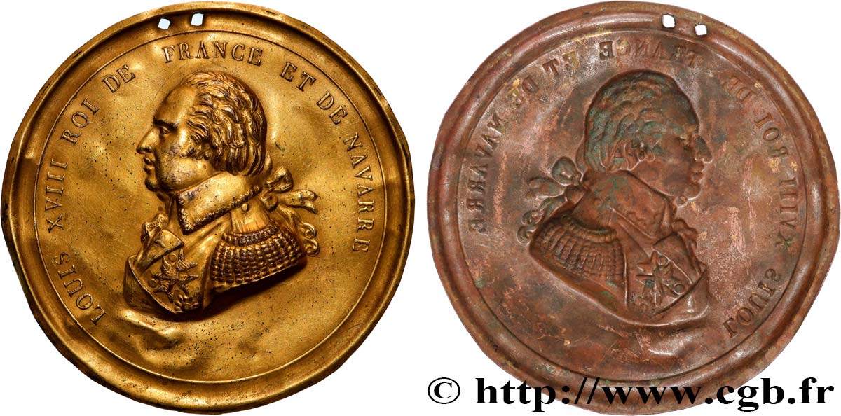 LOUIS XVIII Médaille, Louis XVIII, Tirage uniface XF