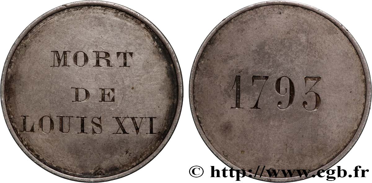 NATIONALKONVENT Médaille, Mort de Louis XVI fVZ