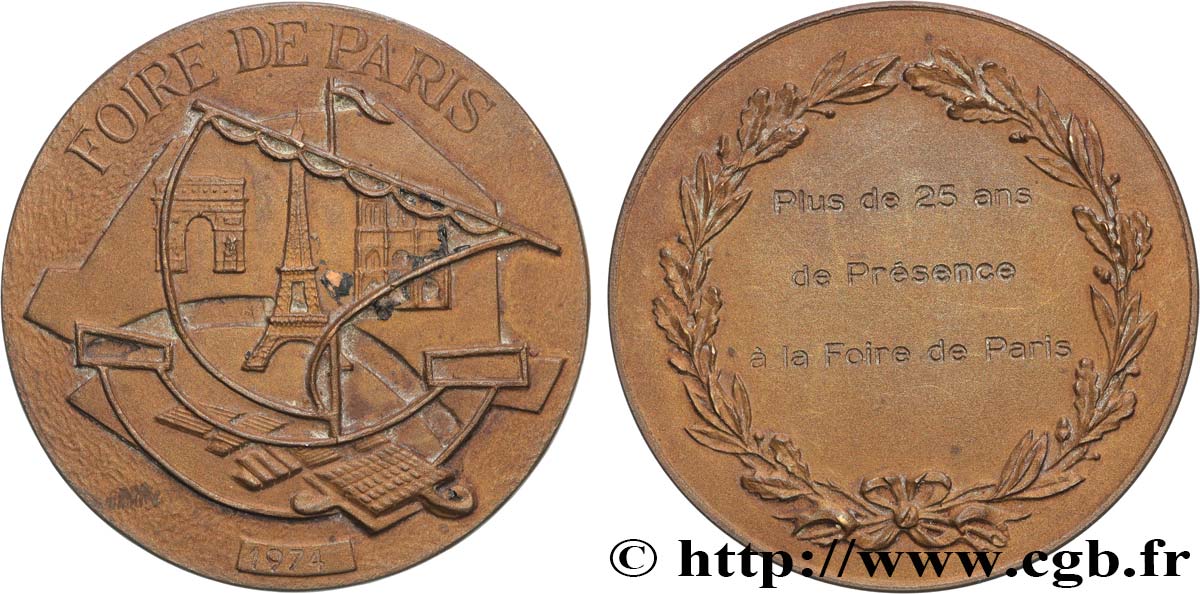 QUINTA REPUBLICA FRANCESA Médaille, Foire de Paris MBC