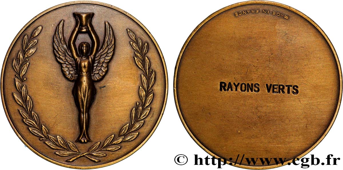 V REPUBLIC Médaille, Rayons verts AU