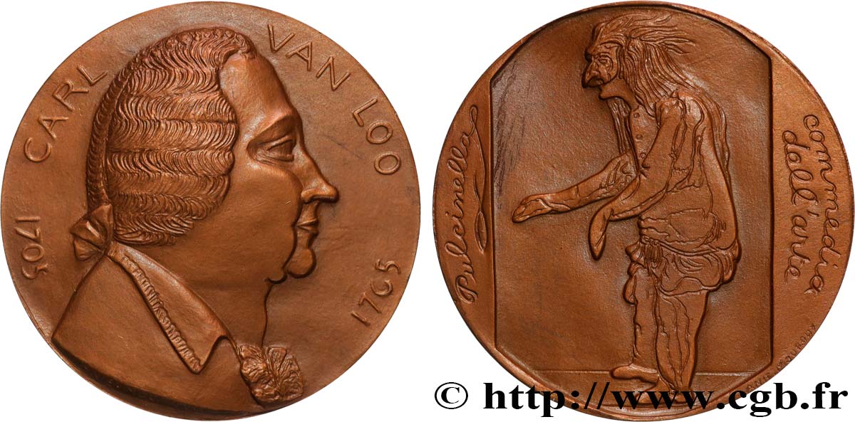 ARTISTES : MUSICIENS, PEINTRES, SCULPTEURS Médaille, Charles André van Loo EBC