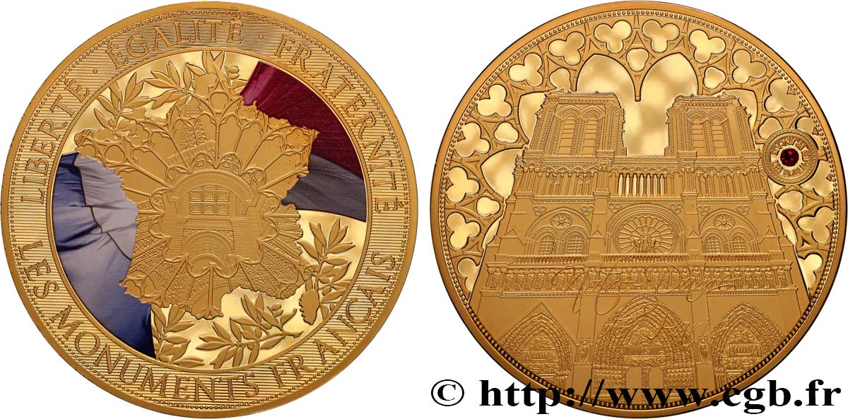 V REPUBLIC Médaille, Notre Dame de Paris Proof set