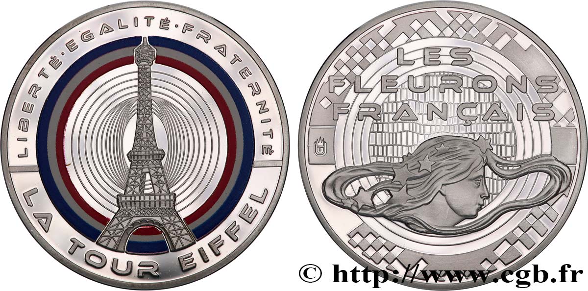 V REPUBLIC Médaille, La Tour Eiffel Proof set