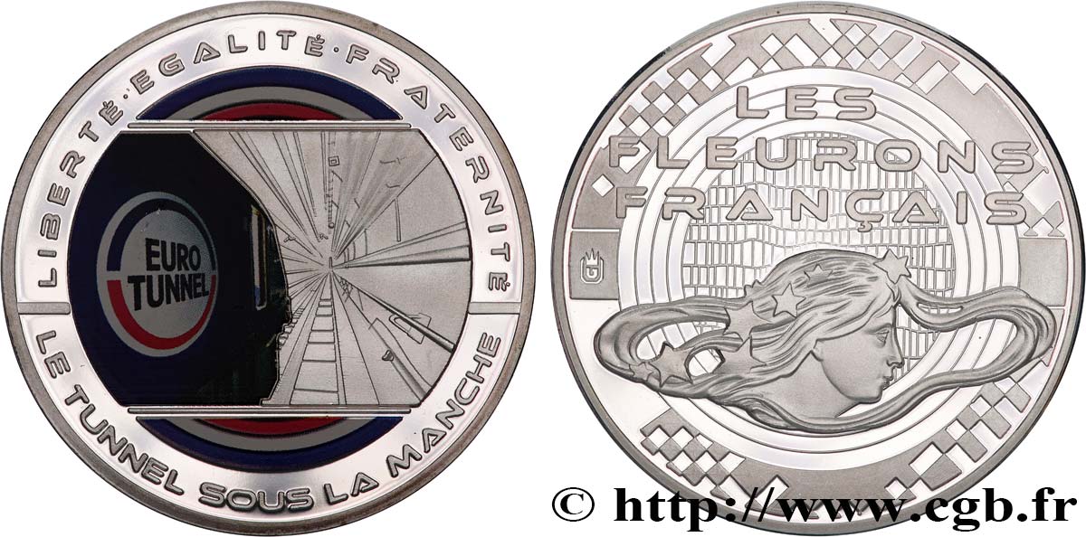 V REPUBLIC Médaille, Tunnel sous la Manche Proof set