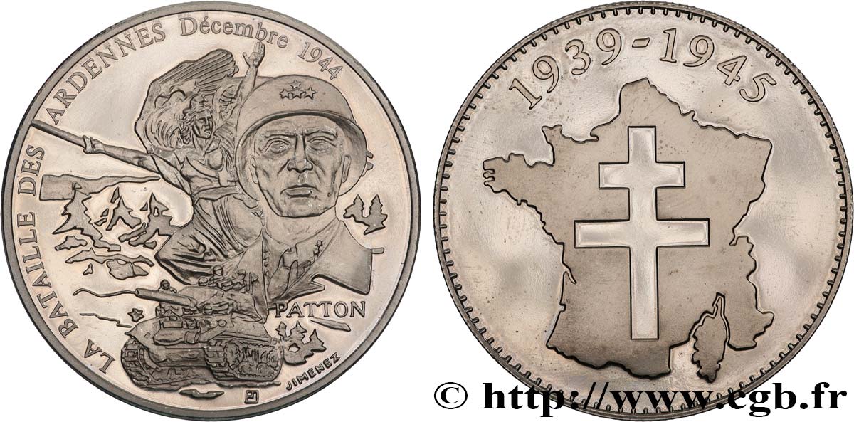 QUINTA REPUBLICA FRANCESA Médaille commémorative, Bataille des Ardennes EBC