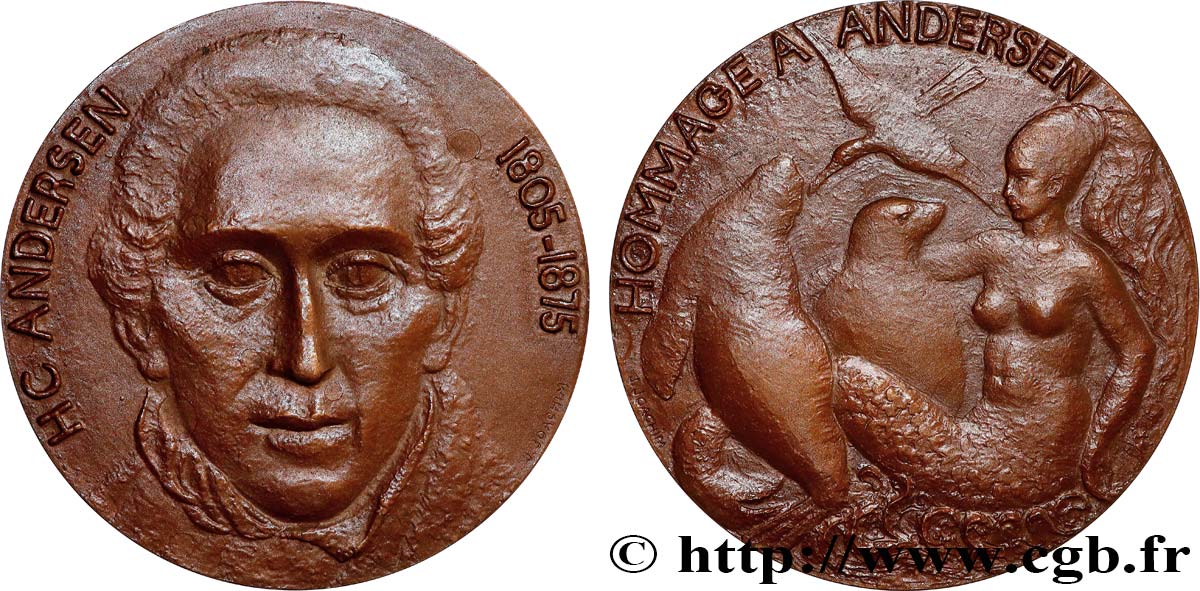 LITERATURE : WRITERS - POETS Médaille, Hommage à Andersen VZ