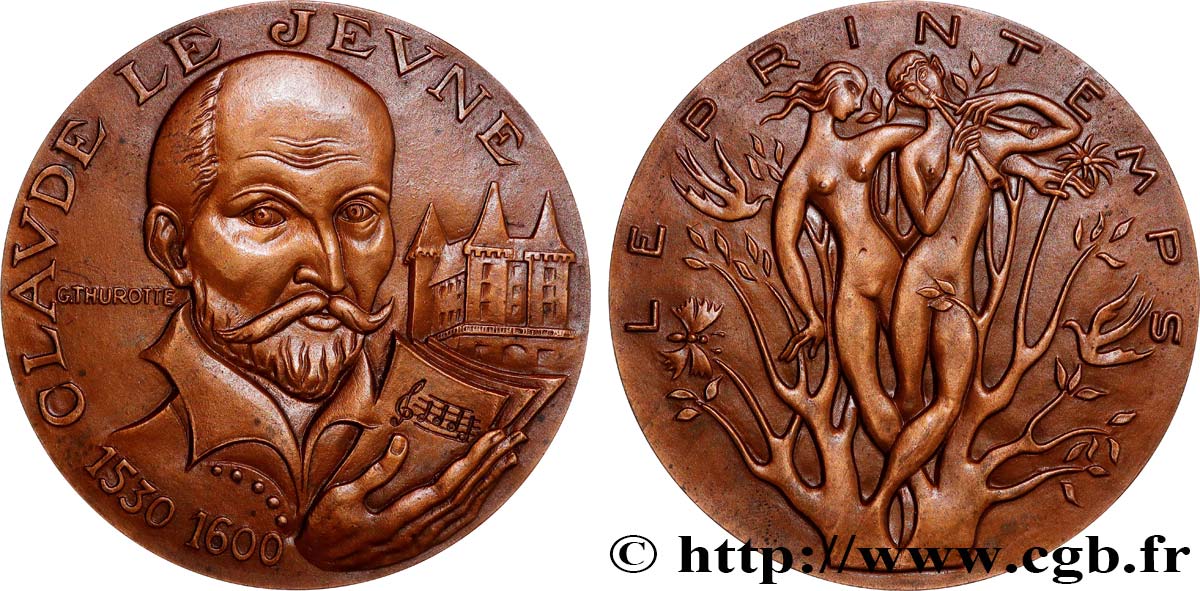 ARTISTS : MUSICIANS, PAINTERS, SCULPTORS Médaille, Claude Le Jeune AU