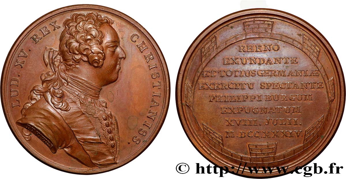 LOUIS XV DIT LE BIEN AIMÉ Médaille, Prise de Philippsbourg SUP