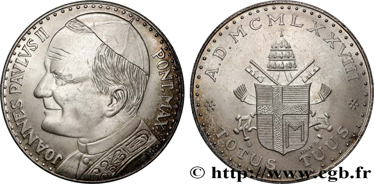 VATICANO E STATO PONTIFICIO Médaille, Jean Paul II, Tout à toi q.SPL