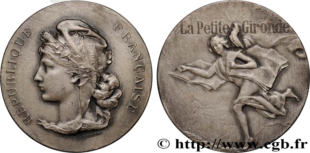 TERZA REPUBBLICA FRANCESE Médaille, Offert par la Petite Gironde q.SPL