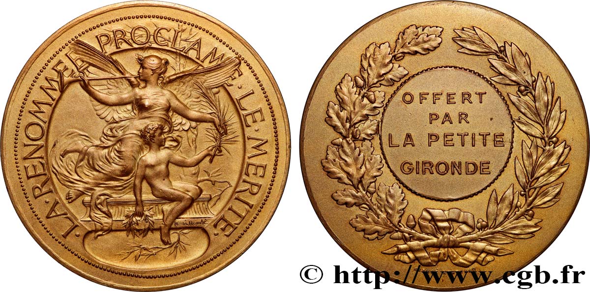 TERZA REPUBBLICA FRANCESE Médaille, Offert par la Petite Gironde q.SPL