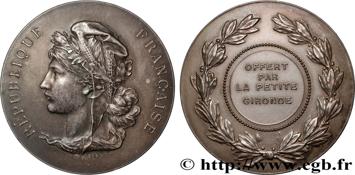 TERZA REPUBBLICA FRANCESE Médaille, Offert par la Petite Gironde q.SPL