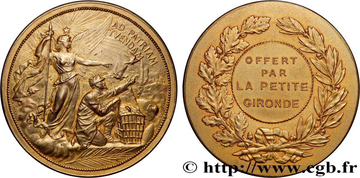 TERZA REPUBBLICA FRANCESE Médaille, Offert par la Petite Gironde BB/q.SPL