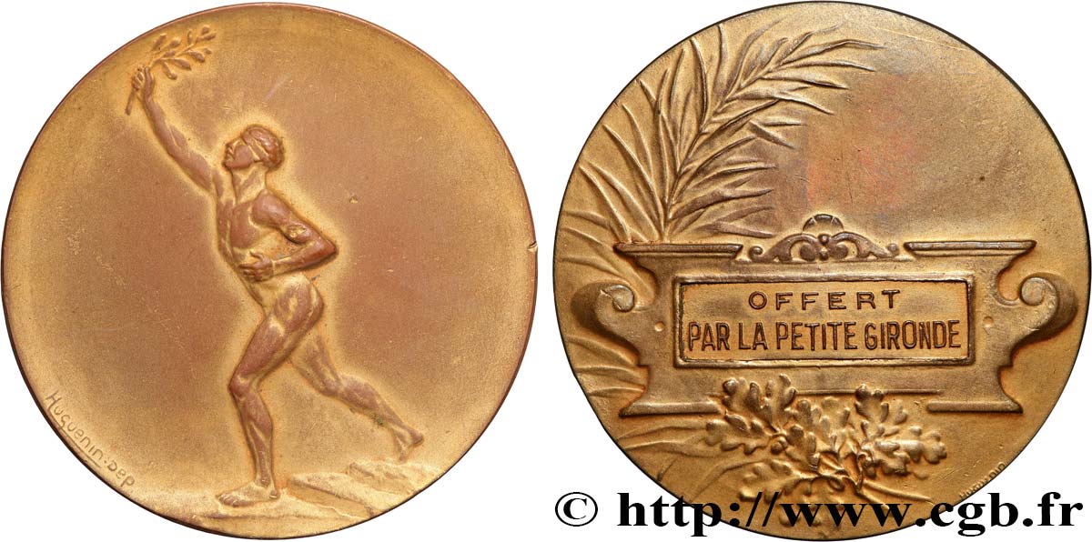 III REPUBLIC Médaille, Offert par la Petite Gironde XF