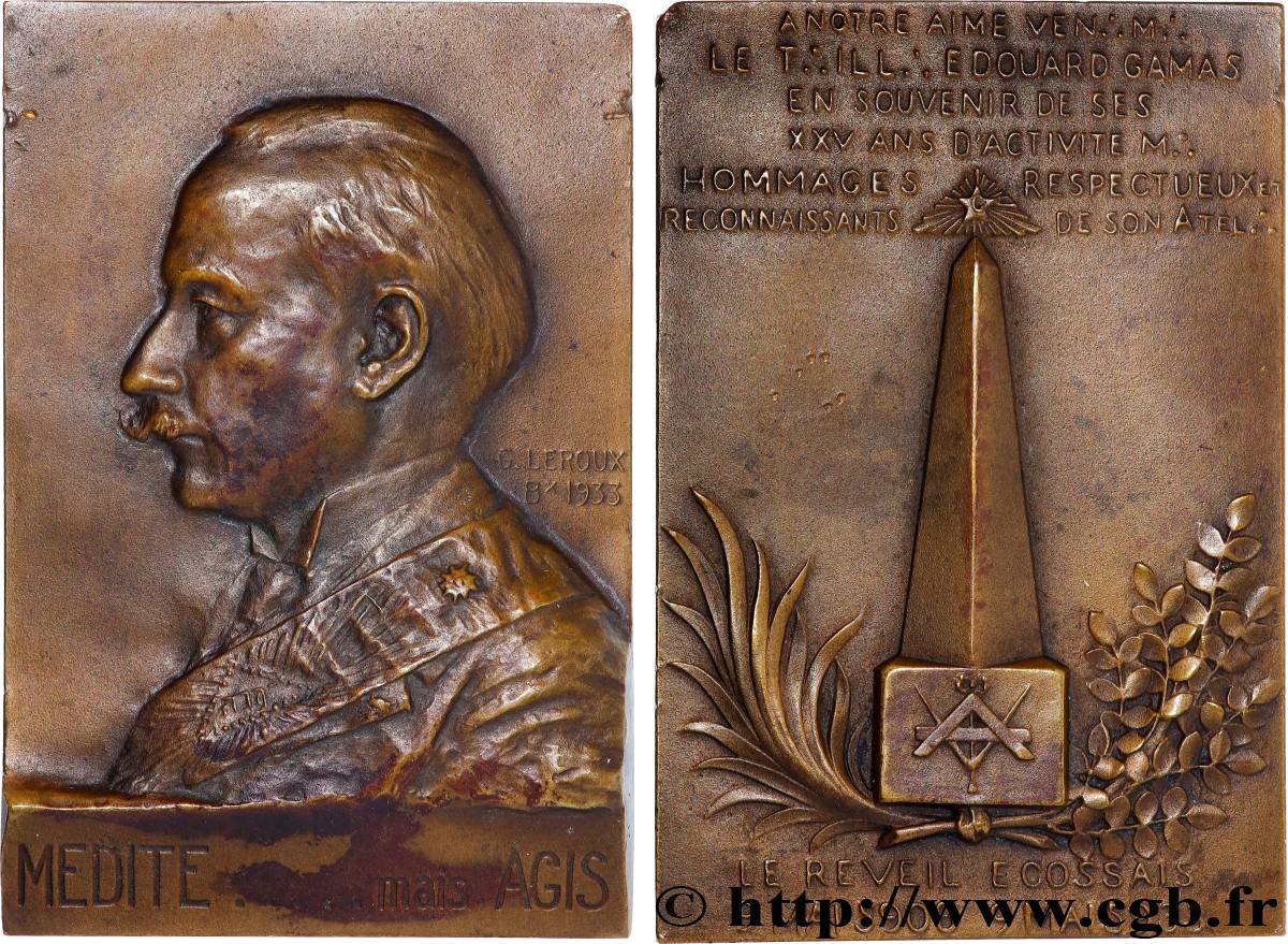 FRANC-MAÇONNERIE - PARIS Plaquette, Le réveil écossais q.SPL