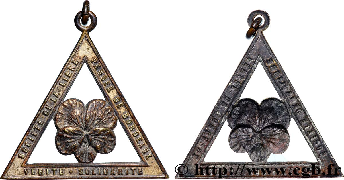 FREEMASONRY Médaille, Société de la Libre Pensée AU