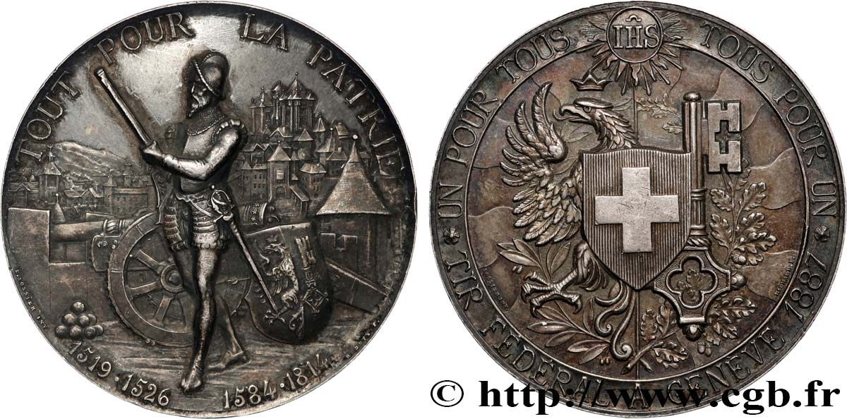 SVIZZERA  Médaille, Tir Fédéral de Genève q.SPL