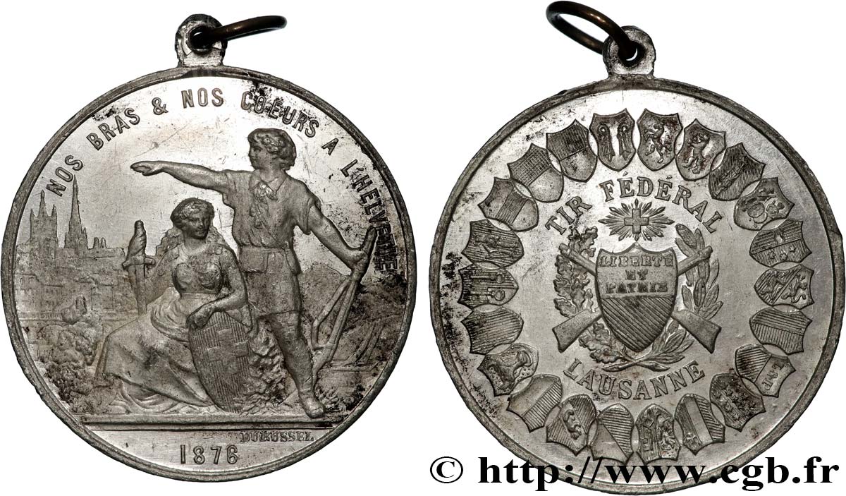 SUISSE Médaille, Tir fédéral de Lausanne BB