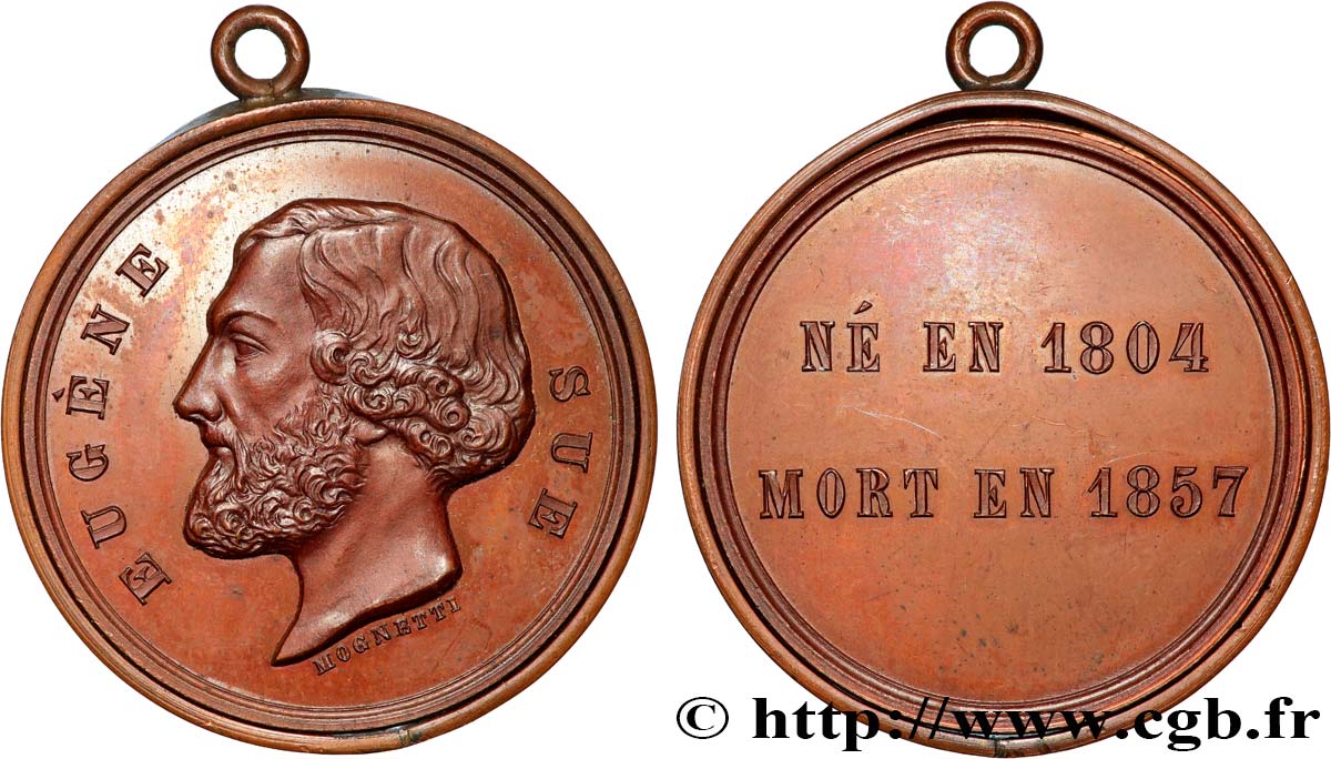 LITERATURE : WRITERS - POETS Médaille, Eugène Sue AU