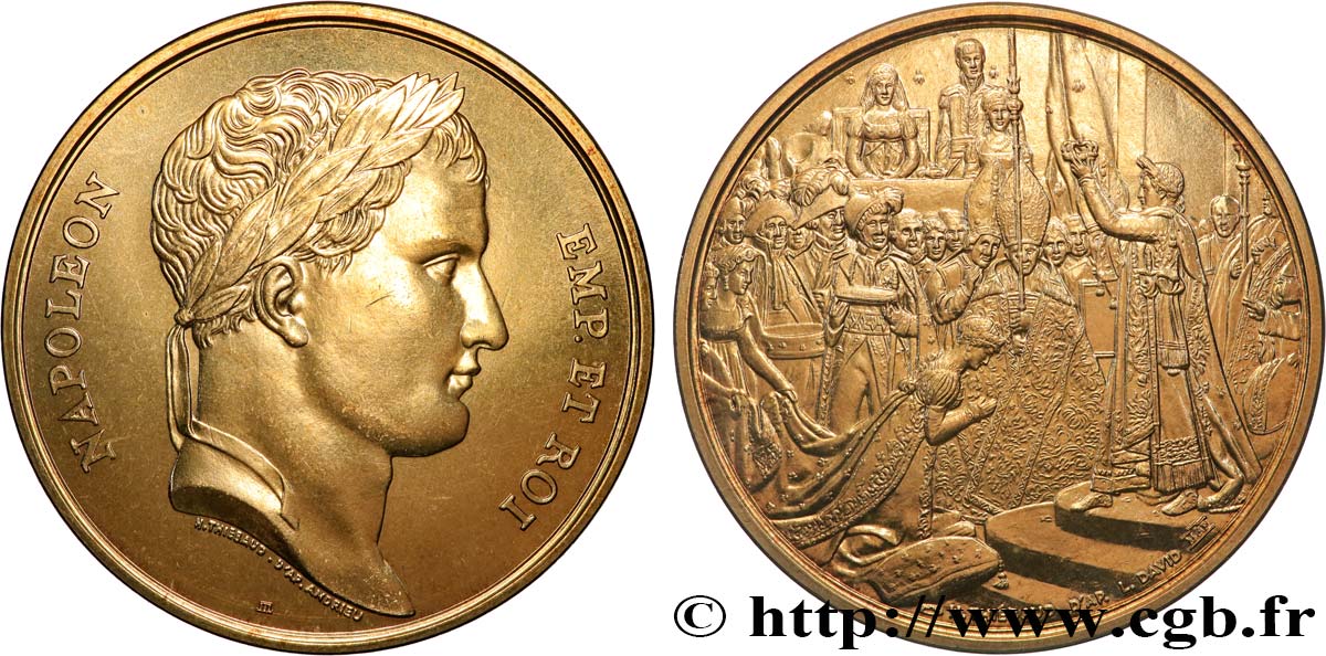 NAPOLEON S EMPIRE Médaille, Sacre de Napoléon et Joséphine AU