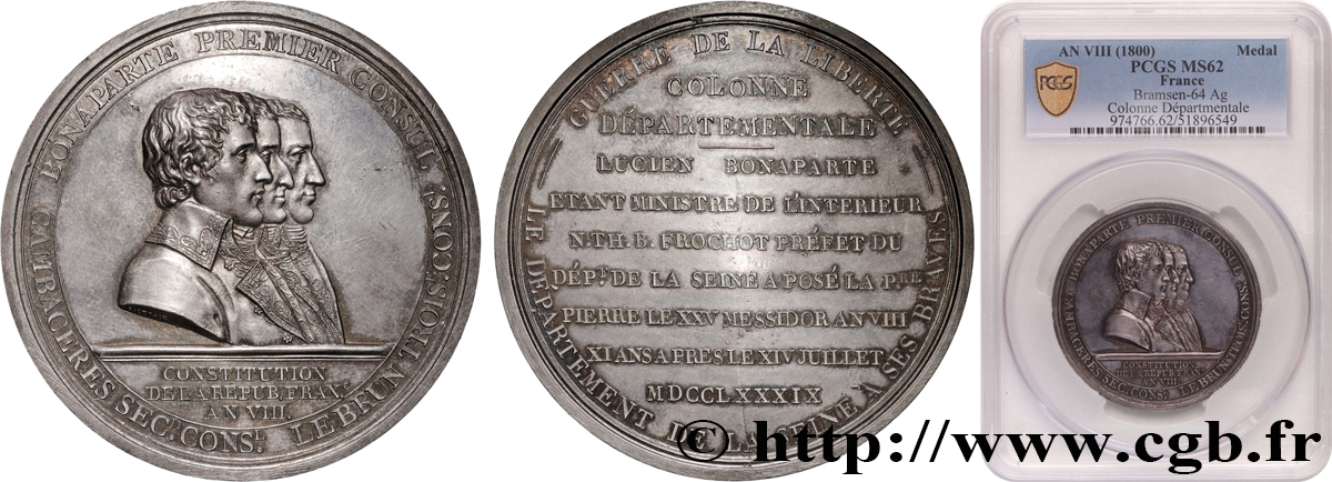 FRANZOSISCHES KONSULAT Médaille, Colonne Départementale VZ62