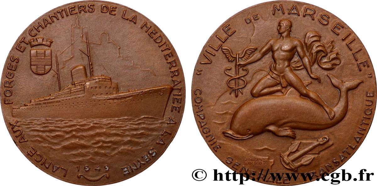 QUARTA REPUBBLICA FRANCESE Médaille, Forges et chantiers de la Méditerranée SPL