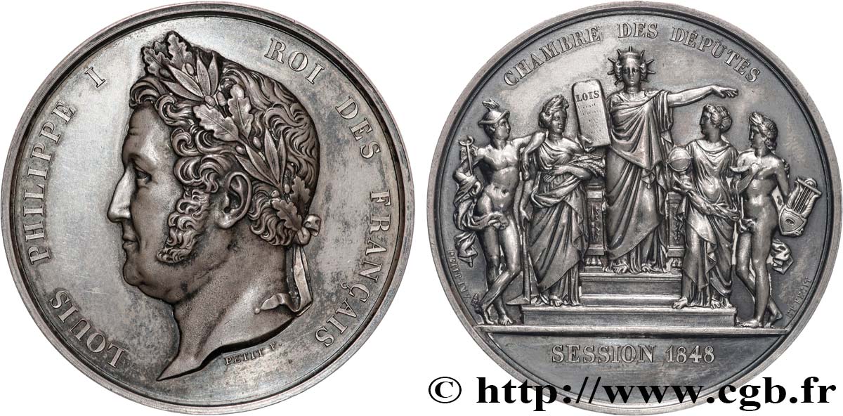 LOUIS-PHILIPPE I Médaille parlementaire, Session 1848 AU