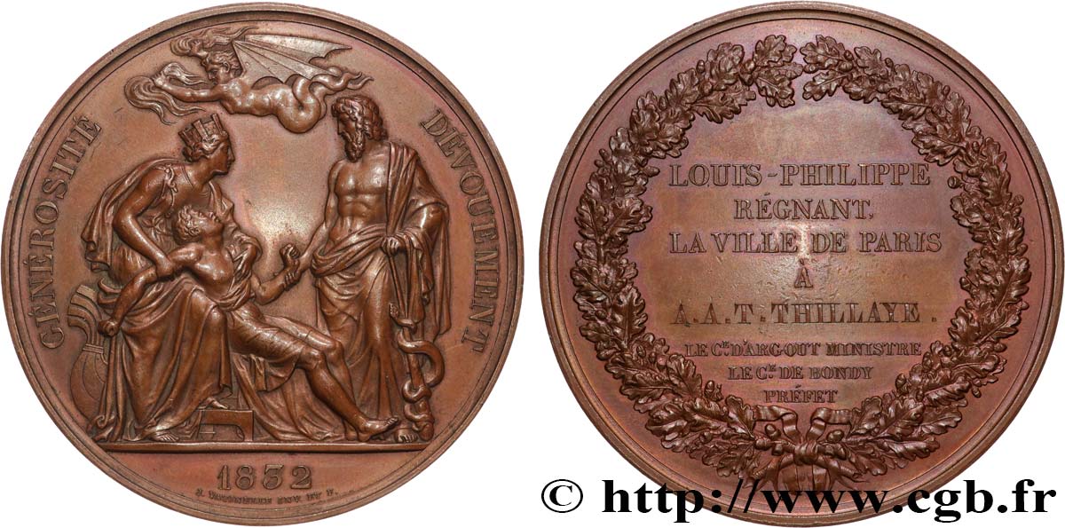 LUIGI FILIPPO I Médaille de récompense, générosité et dévouement BB