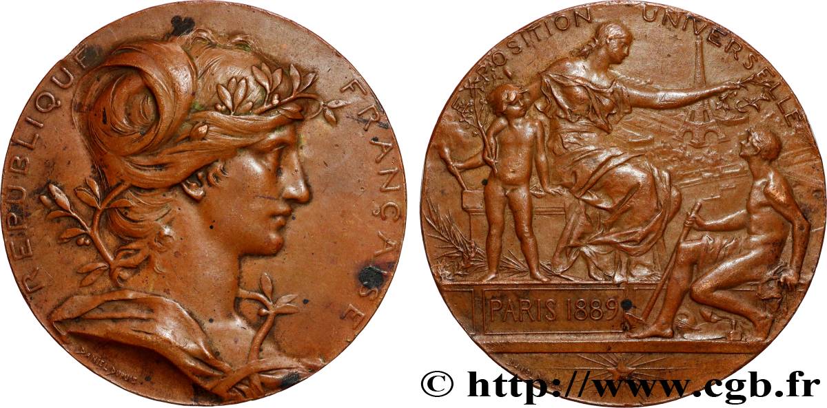 TROISIÈME RÉPUBLIQUE Médaille, Exposition universelle TTB