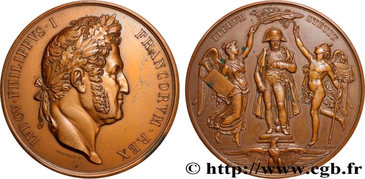 LOUIS-PHILIPPE I Médaille, Rétablissement de la statue de Napoléon Ier sur la colonne d Austerlitz, refrappe AU