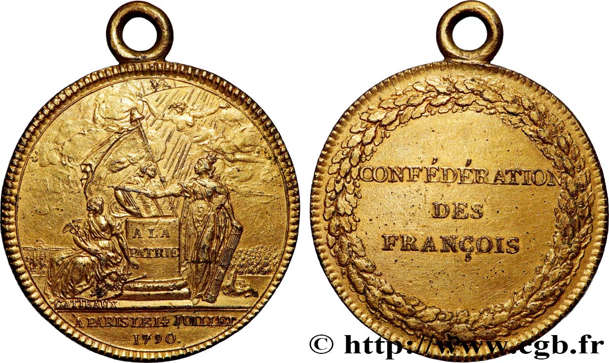 FRENCH CONSTITUTION - NATIONAL ASSEMBLY Médaille, Confédération des François AU/XF