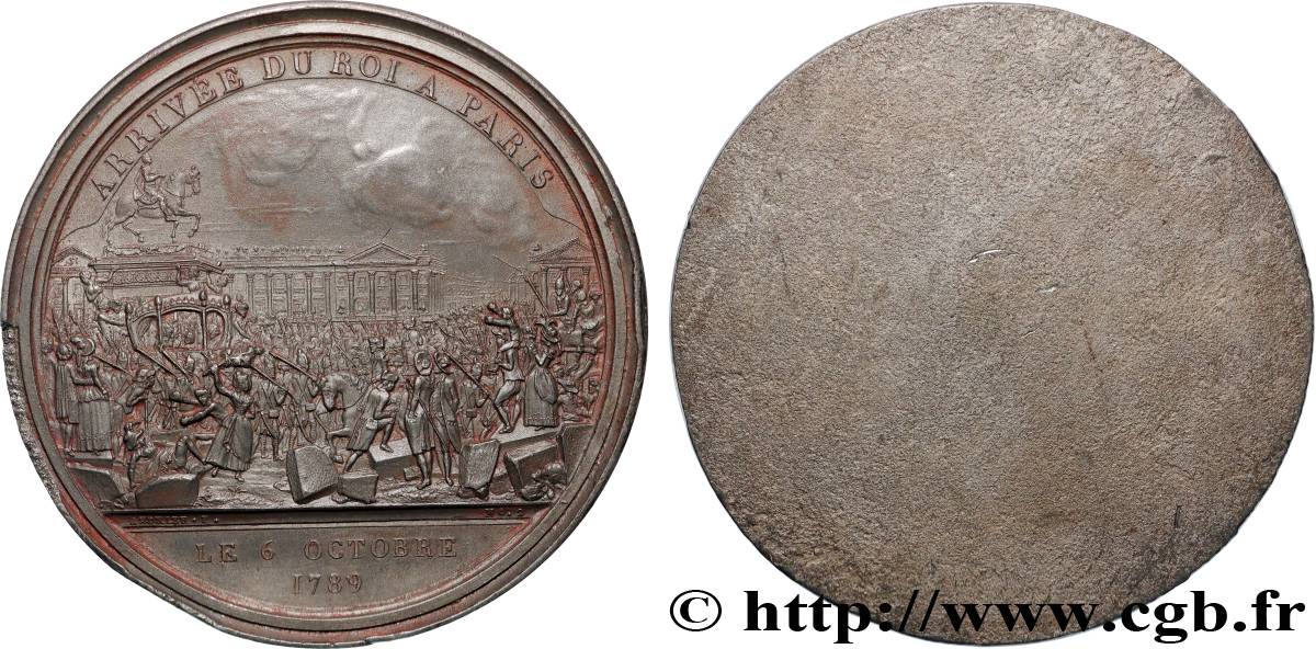 LOUIS XVI Médaille uniface, Arrivée du Roi à Paris q.SPL