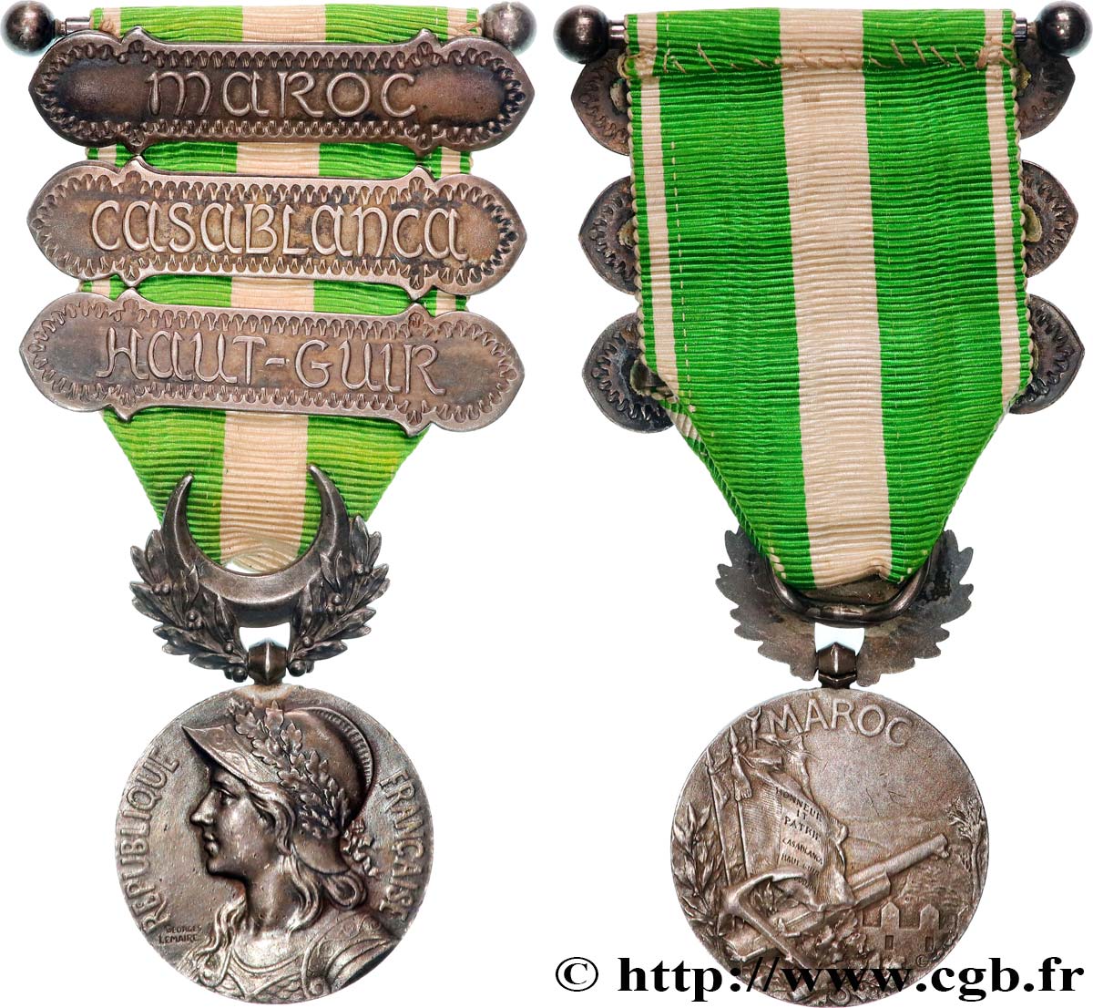 TROISIÈME RÉPUBLIQUE Médaille coloniale, MAROC TTB+