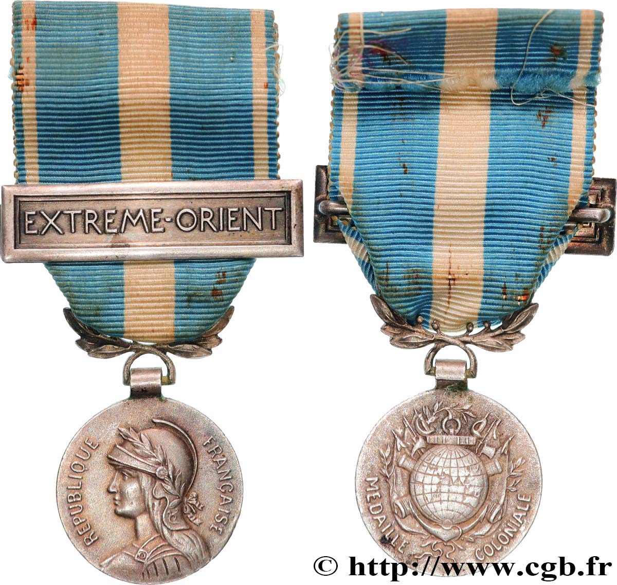 TROISIÈME RÉPUBLIQUE Médaille coloniale, Extrême Orient TTB