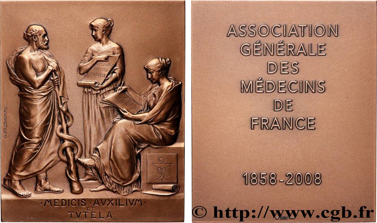 CINQUIÈME RÉPUBLIQUE Plaquette, 150e anniversaire de l’Association général des médecins de France SUP