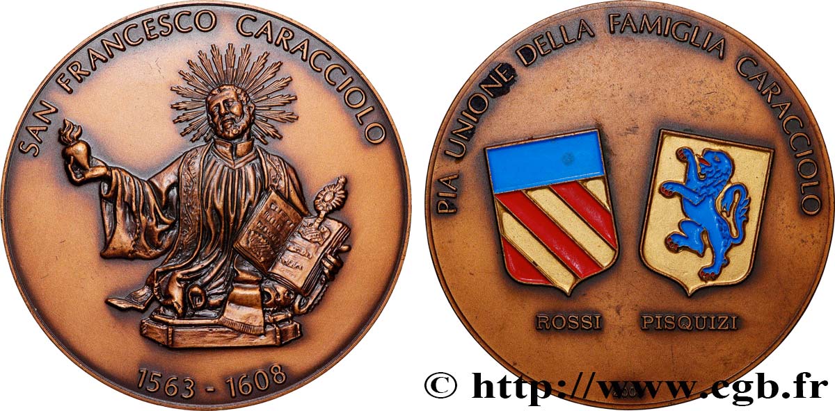 ITALIE Médaille, San Francesco Caracciolo SUP/TTB+