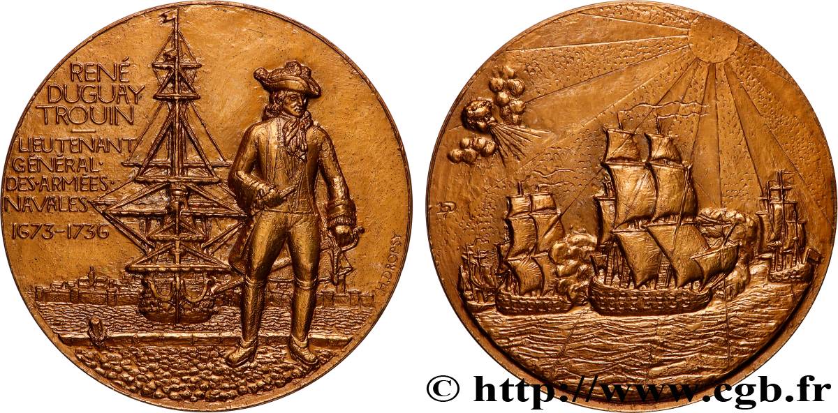 FUNFTE FRANZOSISCHE REPUBLIK Médaille, René Duguay Trouin VZ