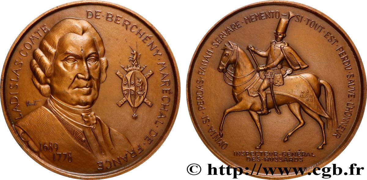 V REPUBLIC Médaille, Ladislas Comte de Berchény AU