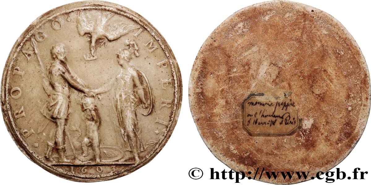 HENRI IV LE GRAND Médaille, Second anniversaire du dauphin, Empreinte du revers TTB