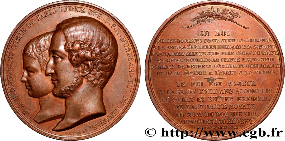 LOUIS-PHILIPPE I Médaille dynastique XF