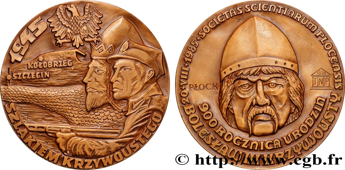 POLONIA Médaille, Bolesław III Krzywousty, 900e anniversaire de naissance SPL