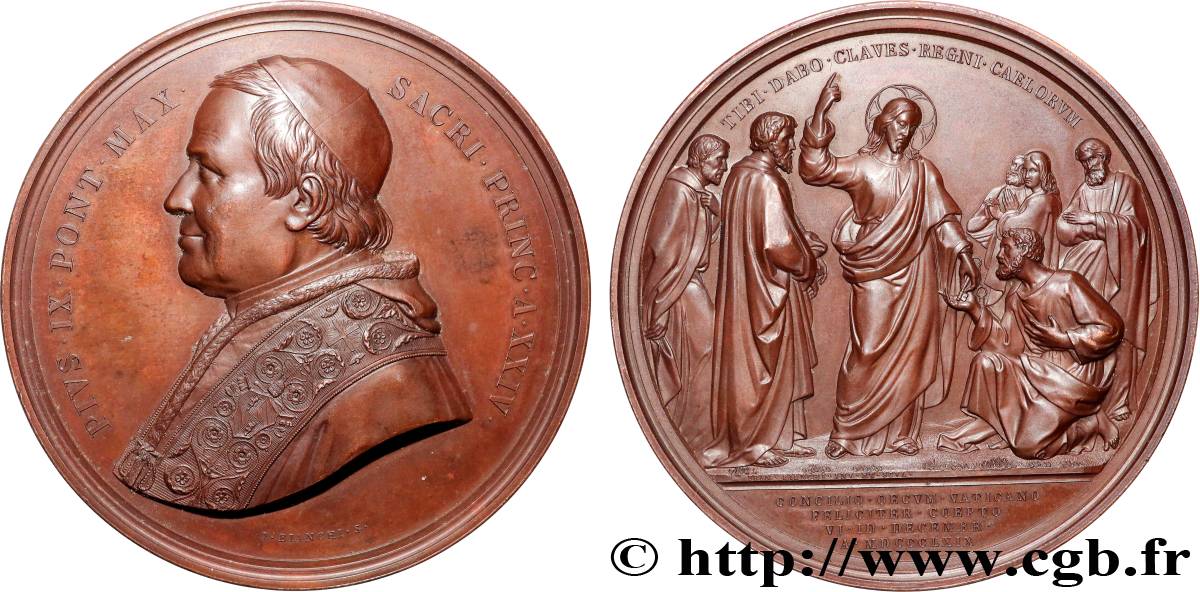 ITALIE - ÉTATS DU PAPE - PIE IX (Jean-Marie Mastai Ferretti) Médaille, Concile oecuménique SUP
