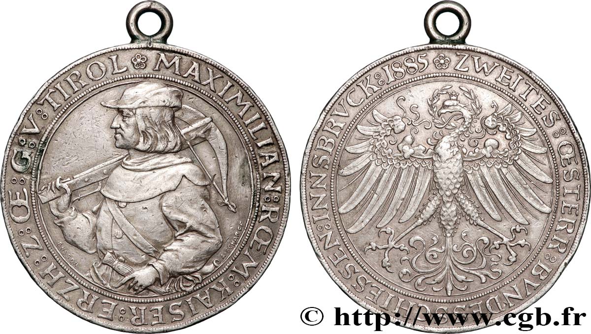 AUSTRIA - FRANZ-JOSEPH I Médaille, Festival de tir à Innsbruck XF