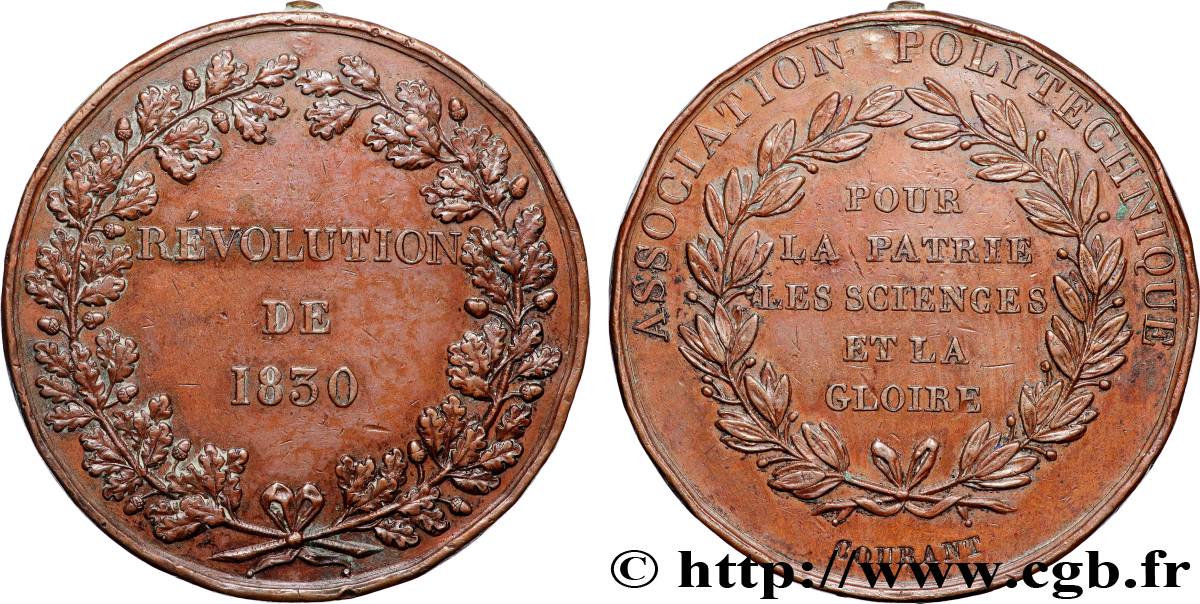 LOUIS-PHILIPPE - LES TROIS GLORIEUSES Médaille, Association polytechnique VF