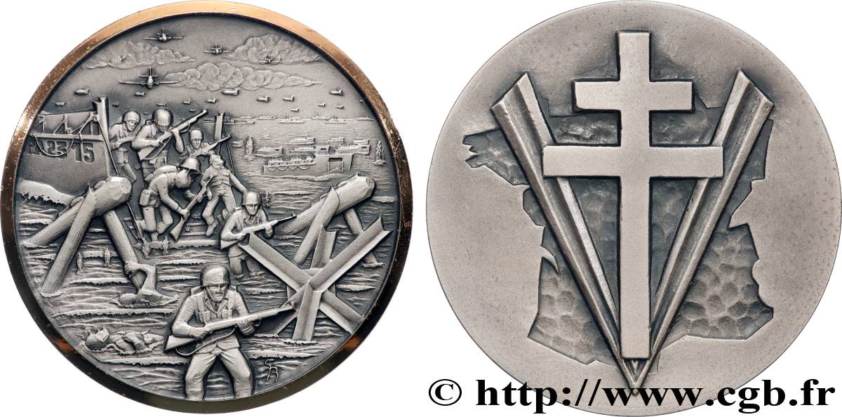 FRENCH STATE Médaille, Débarquement du 6 juin 1944 AU