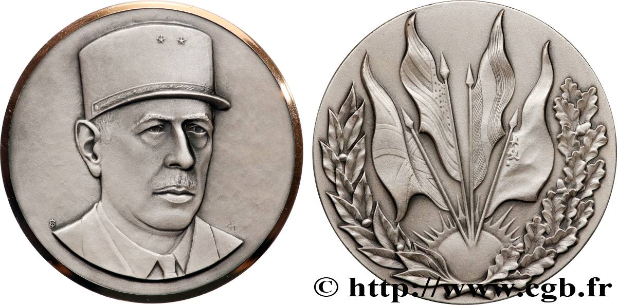 QUINTA REPUBBLICA FRANCESE Médaille, Cinquantenaire de la libération, Charles de Gaulle SPL
